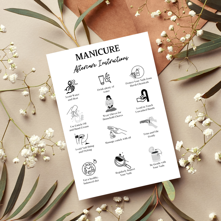 MANICURE AFTERCARE INSTRUCTION CARDS