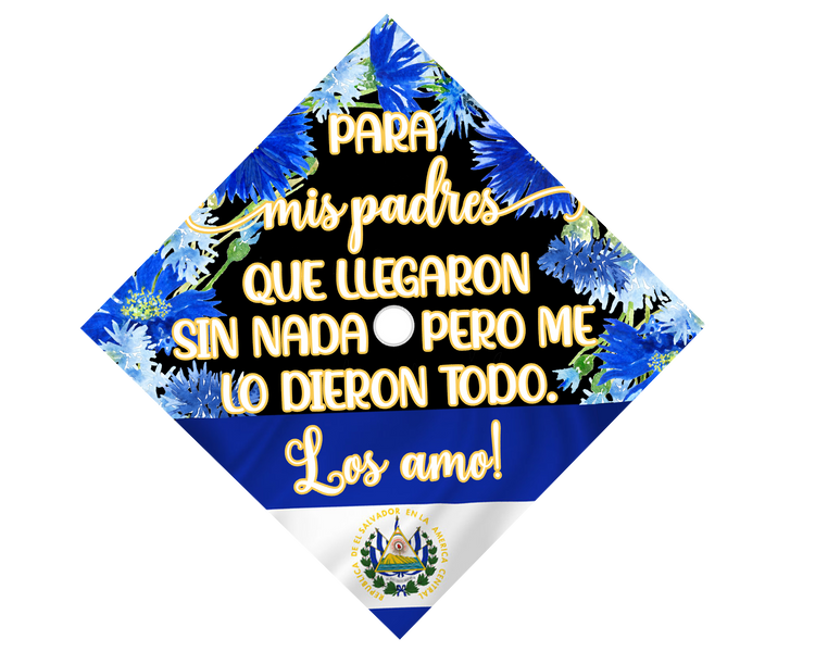 PARA MIS PADRES QUE LLEGARON SIN NADA PRINTED TOPPER